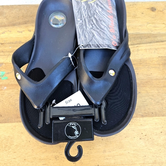 Hawaiian Jellys Ultra Comfort O'o Black Lava Unisex Sandals Women's Siz… - Picture 7 of 16